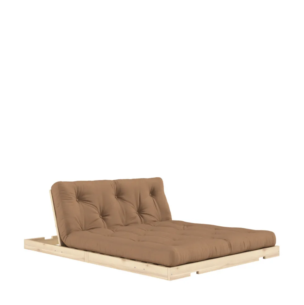 FLIP Canapé convertible 2,5 places en tissu et bois