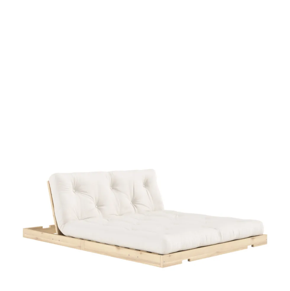 FLIP Canapé convertible 2,5 places en tissu et bois