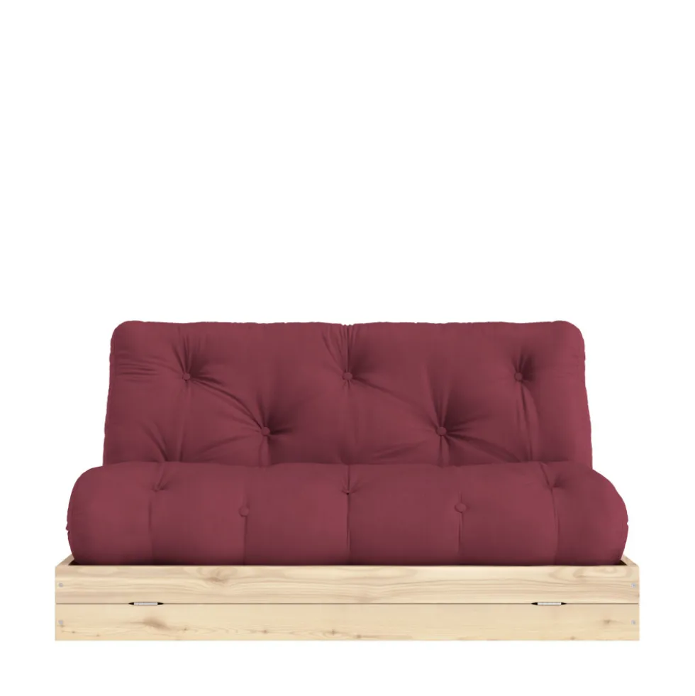 FLIP Canapé convertible 2,5 places en tissu et bois