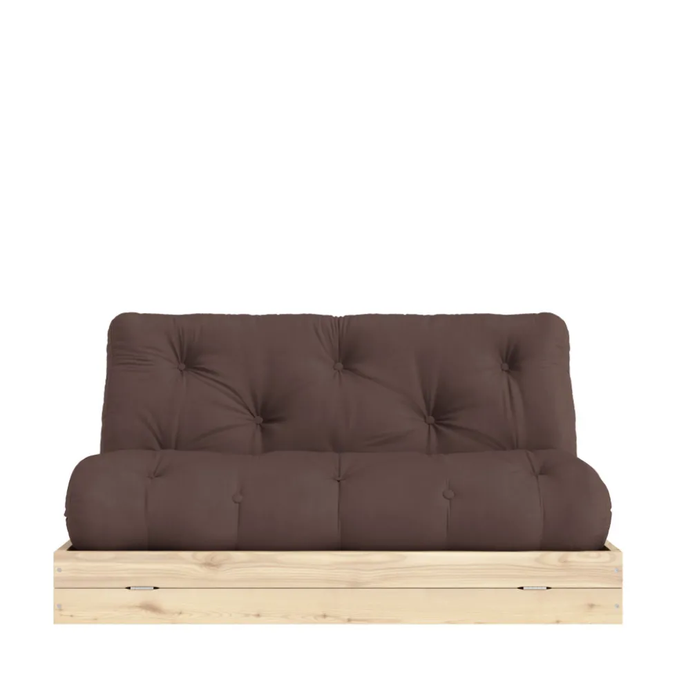 FLIP Canapé convertible 2,5 places en tissu et bois