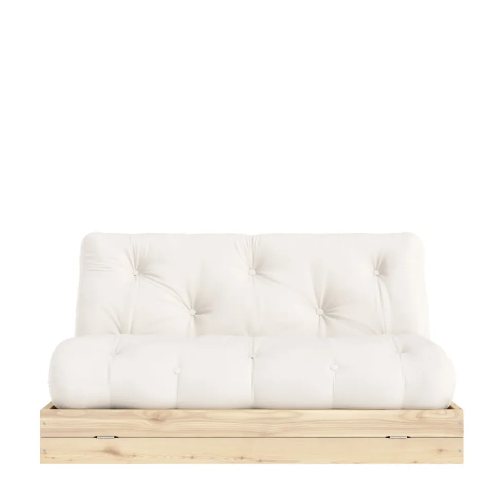 FLIP Canapé convertible 2,5 places en tissu et bois