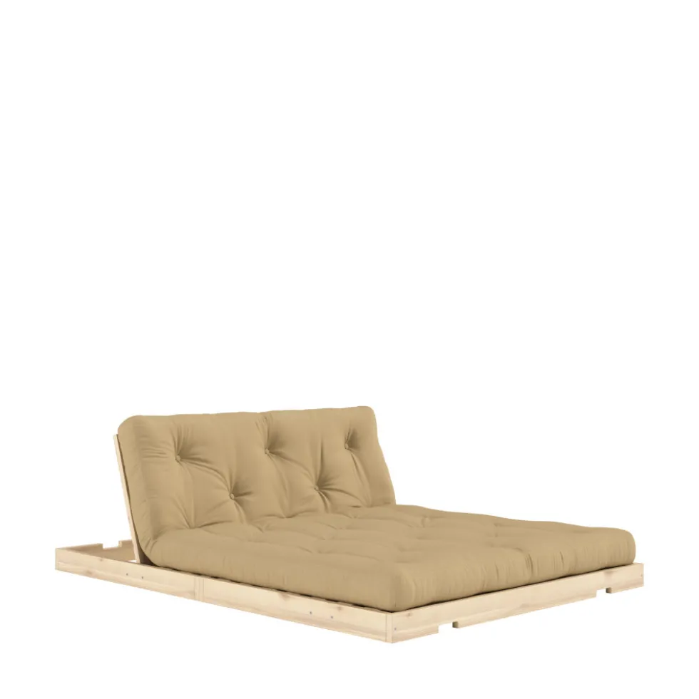 FLIP Canapé convertible 2,5 places en tissu et bois