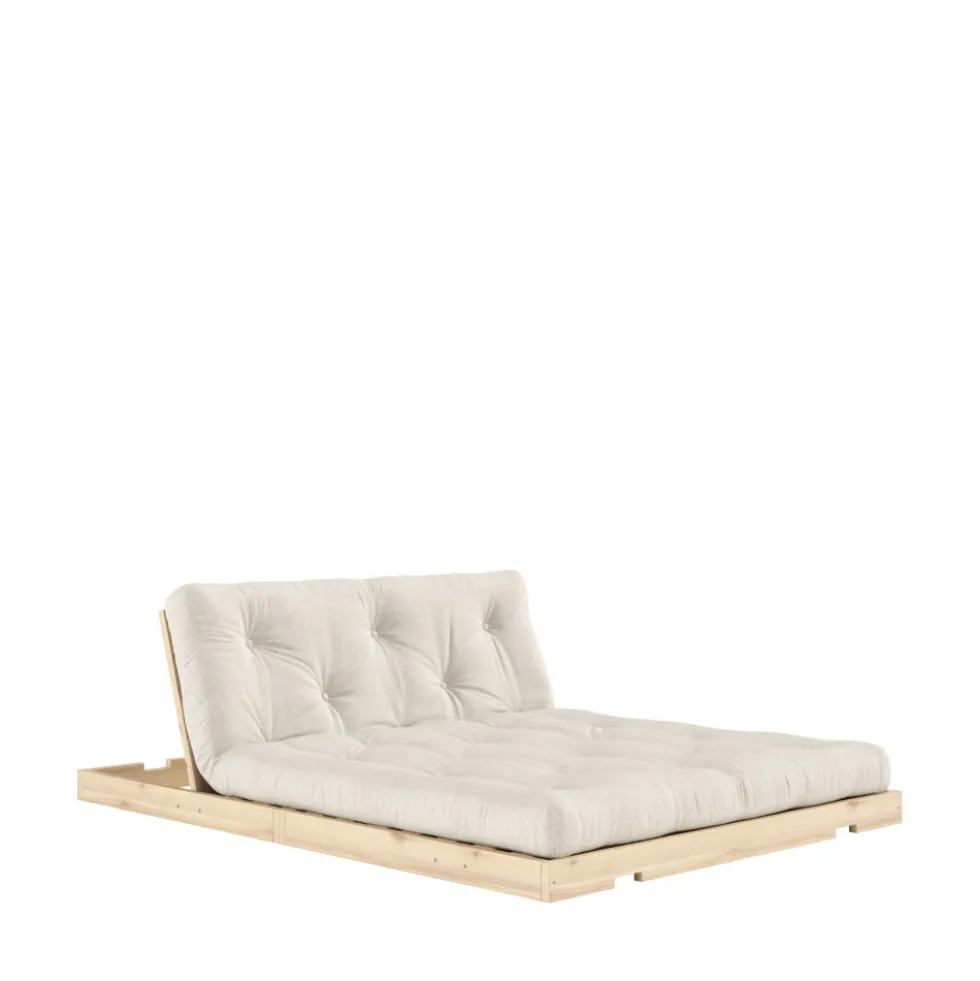 FLIP Canapé convertible 2,5 places en lin et bois