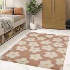 FLORA I Tapis contemporain à motif floral