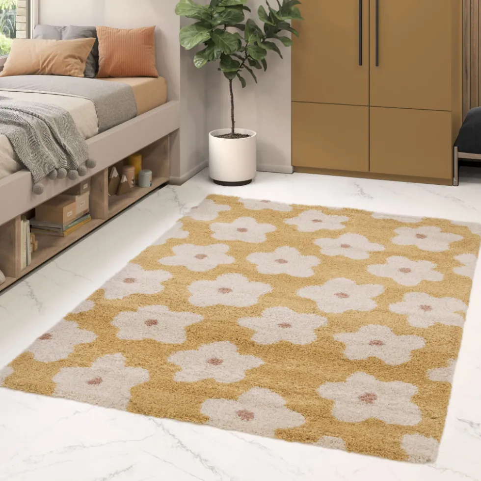 FLORA II Tapis contemporain à motif floral