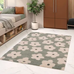 FLORA Tapis contemporain à motif floral