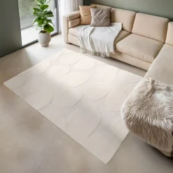 FLOW Tapis contemporain à motif floral en relief