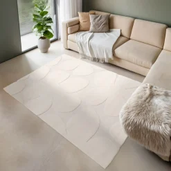 FLOW Tapis contemporain à motif floral en relief
