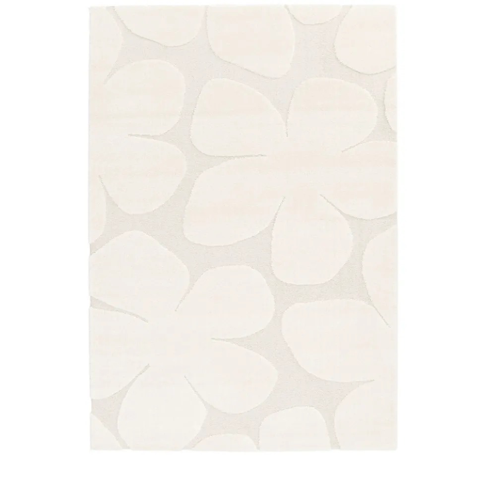 FLOW Tapis contemporain à motif floral en relief