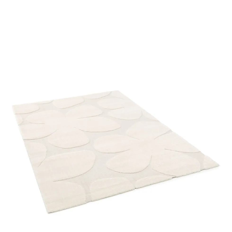 FLOW Tapis contemporain à motif floral en relief
