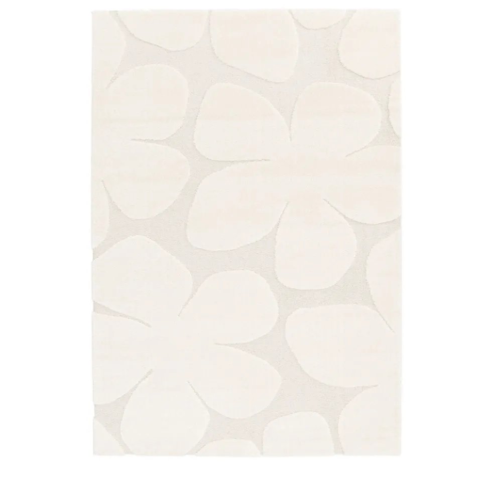 FLOW Tapis contemporain à motif floral en relief