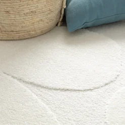 FLOW Tapis contemporain à motif floral en relief