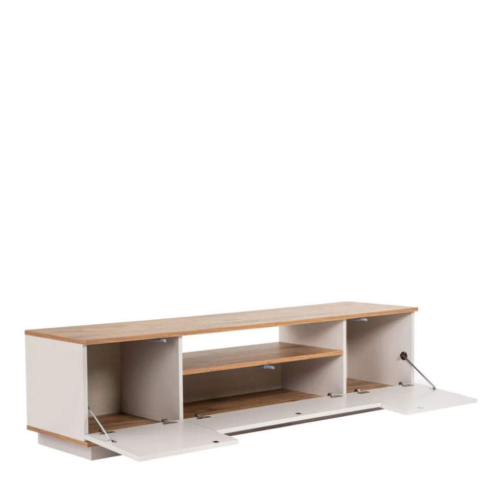 FRITZ Meuble TV 3 portes en bois L180cm