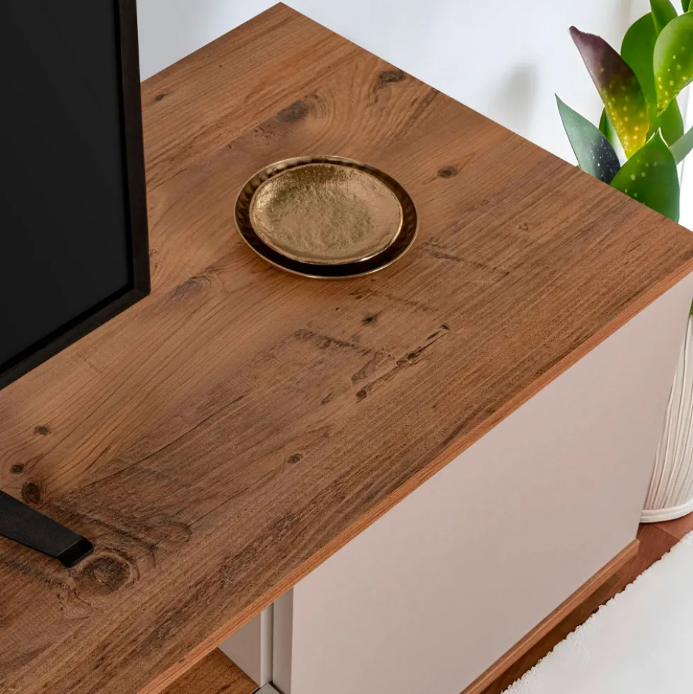 FRITZ Meuble TV 3 portes en bois L180cm