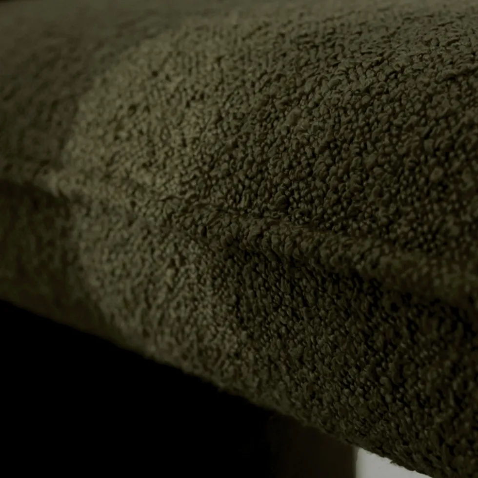 FULL Banc rembourré en tissu bouclette L100cm