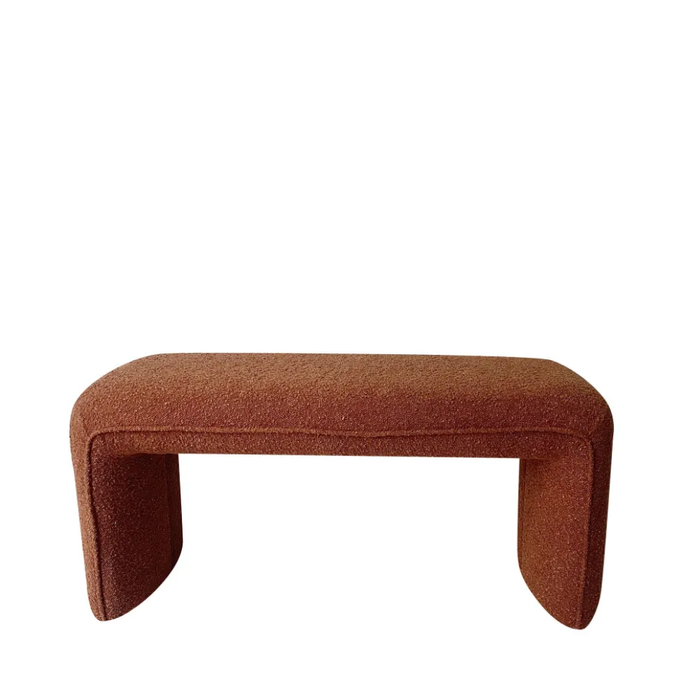 FULL Banc rembourré en tissu bouclette L100cm