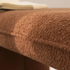FULL Banc rembourré en tissu bouclette L100cm