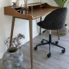 GENEVE Chaise de bureau à roulettes en velours