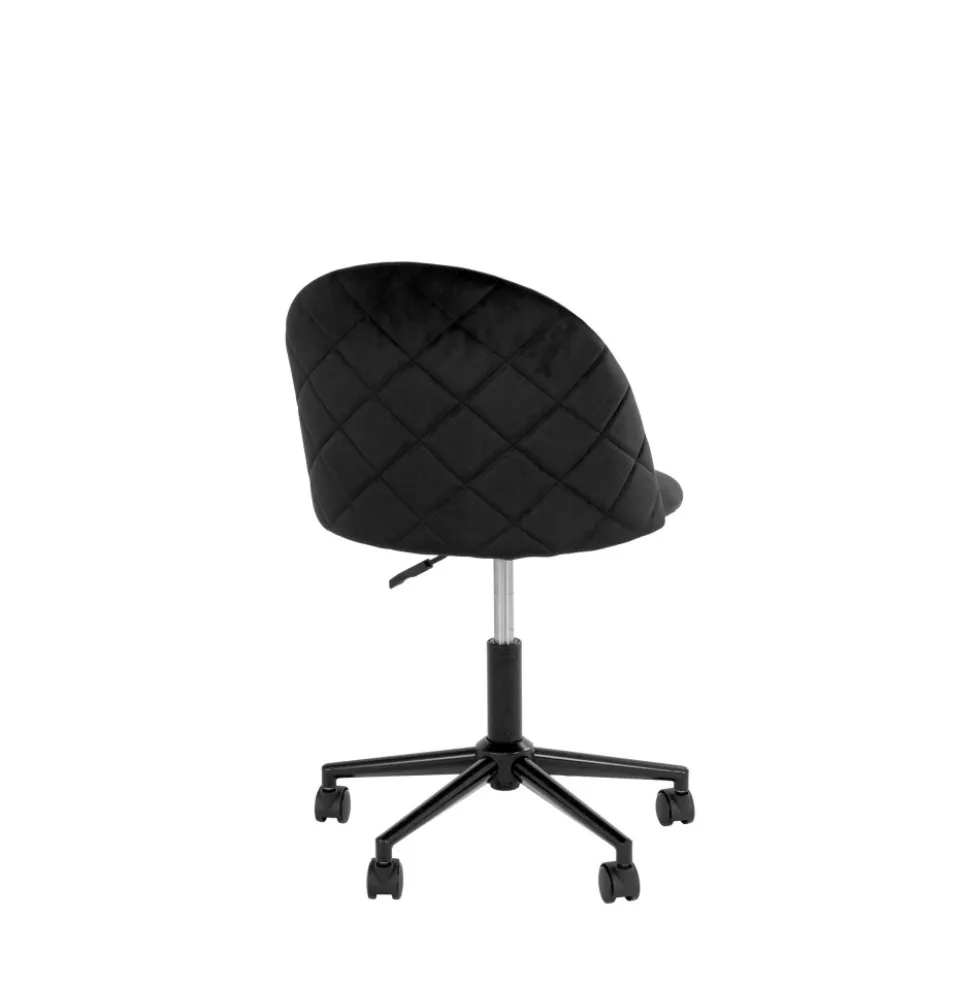 GENEVE Chaise de bureau à roulettes en velours