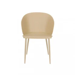 GIGI Lot de 2 chaises en résine et métal