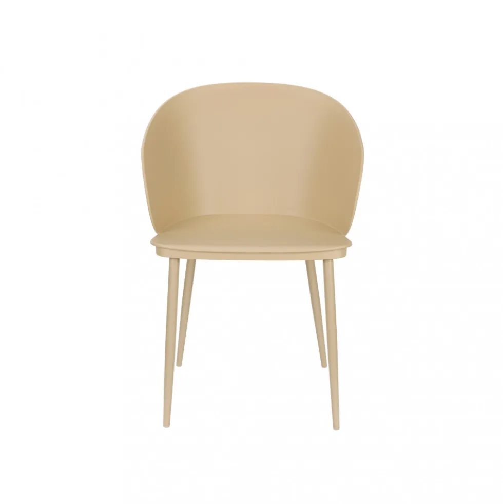 GIGI Lot de 2 chaises en résine et métal