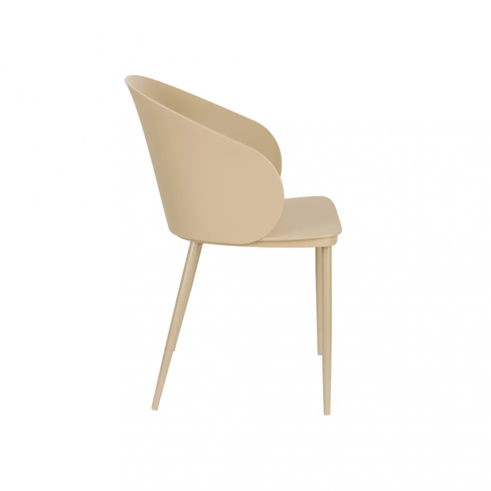 GIGI Lot de 2 chaises en résine et métal