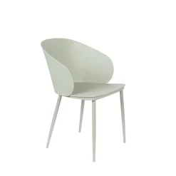 GIGI Lot de 2 chaises en résine et métal