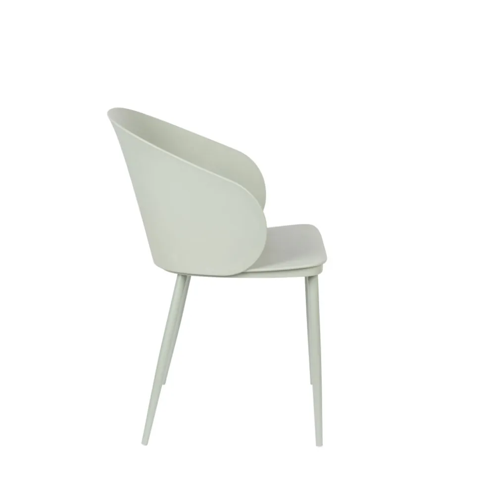GIGI Lot de 2 chaises en résine et métal