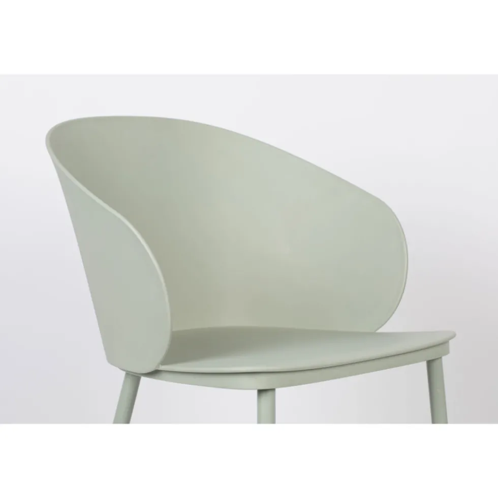 GIGI Lot de 2 chaises en résine et métal