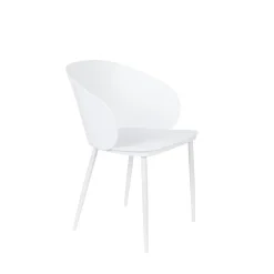 GIGI Lot de 2 chaises en résine et métal