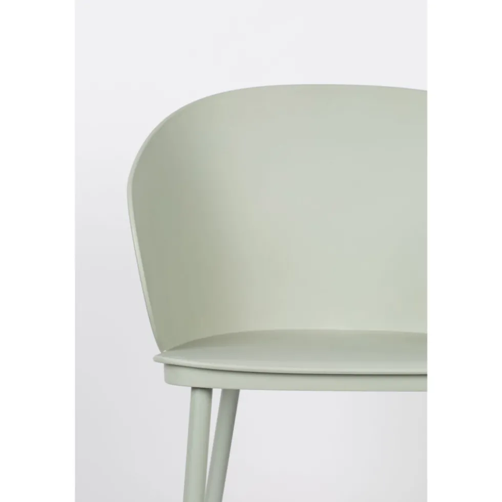 GIGI Lot de 2 chaises en résine et métal