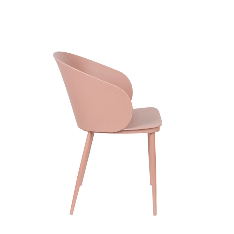 GIGI Lot de 2 chaises en résine et métal