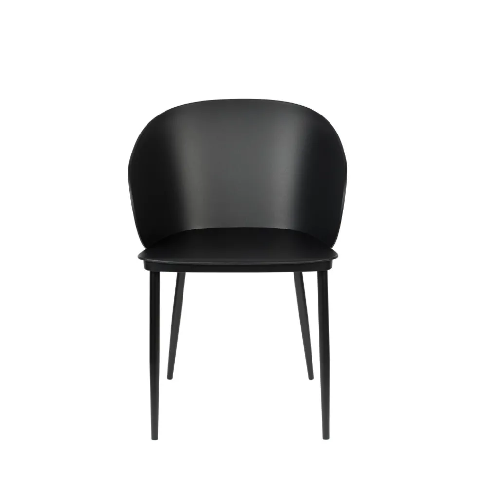 GIGI Lot de 2 chaises en résine et métal