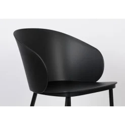 GIGI Lot de 2 chaises en résine et métal
