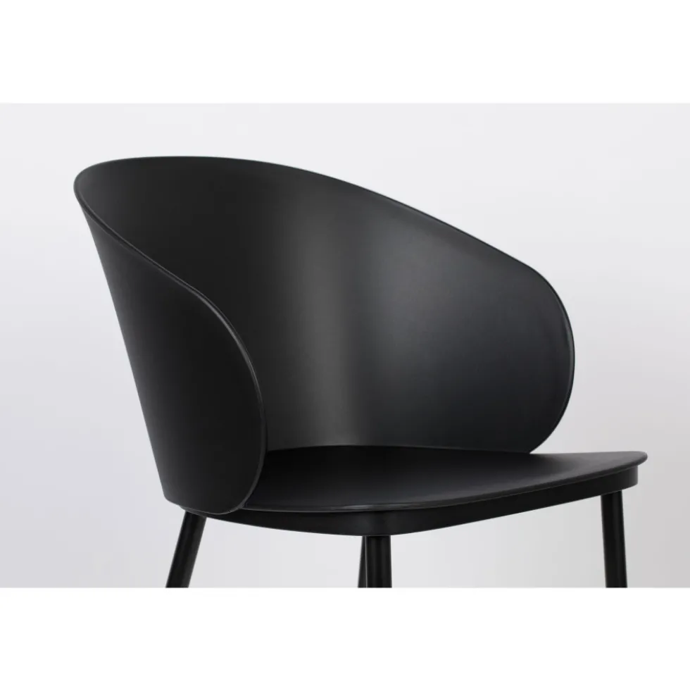 GIGI Lot de 2 chaises en résine et métal