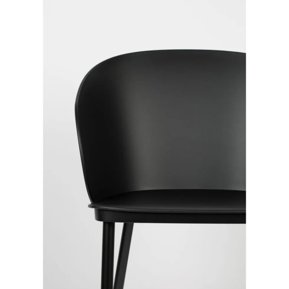 GIGI Lot de 2 chaises en résine et métal