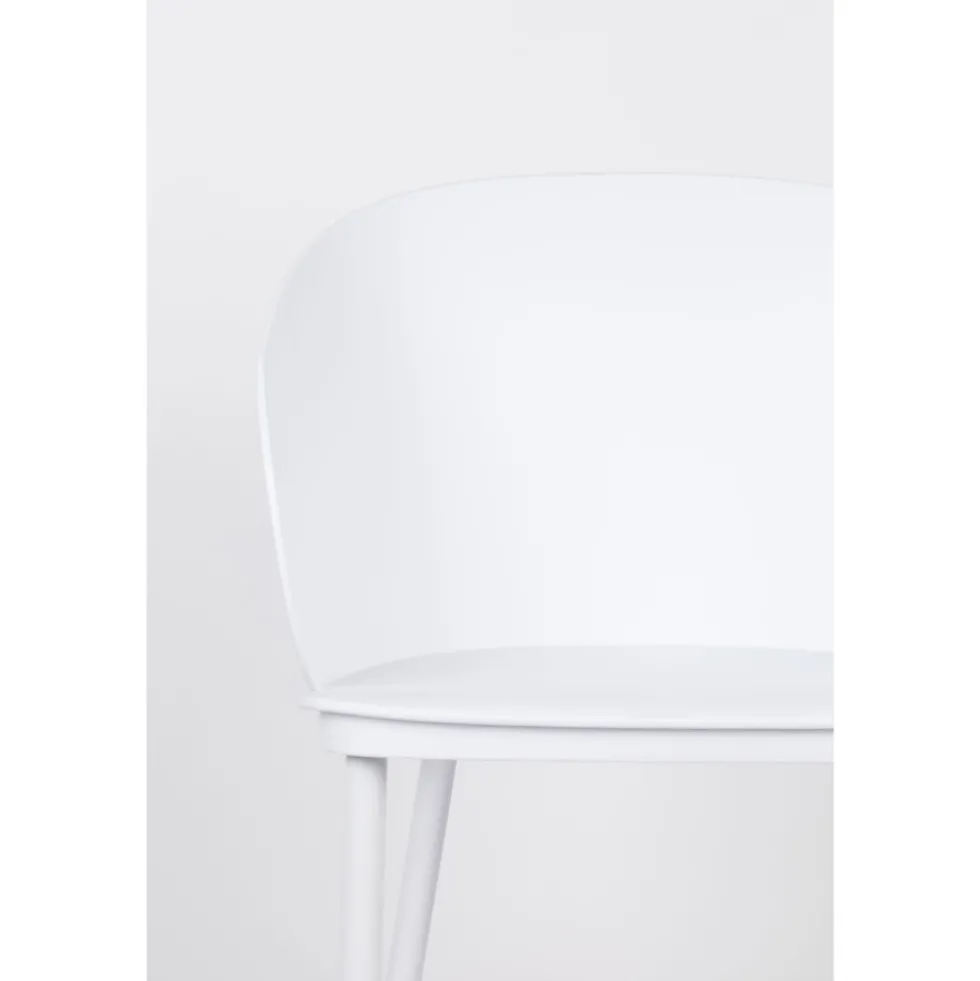 GIGI Lot de 2 chaises en résine et métal