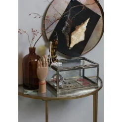 GODDESS Console en métal et verre