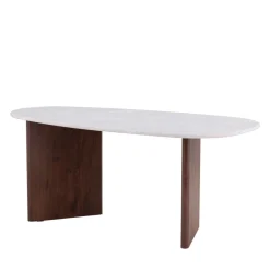 GRONVIK Table à manger 8 personnes organique effet marbre