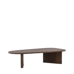 GRONVIK Table basse organique en bois 130x65cm