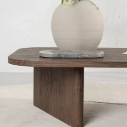 GRONVIK Table basse organique en bois 130x65cm
