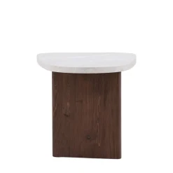 GRONVIK Table basse organique effet marbre 70x45cm
