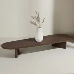 GRONVIK Table basse organique en bois 180x55cm