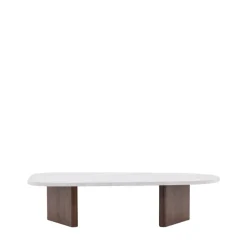 GRONVIK Table basse organique effet marbre 130x65cm