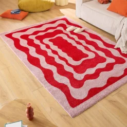 GROOVE Tapis vintage à motif festonné