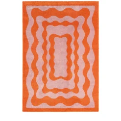 GROOVE Tapis vintage à motif festonné
