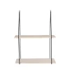 HAAG Etagère murale en métal et bois 55x21xH72 cm