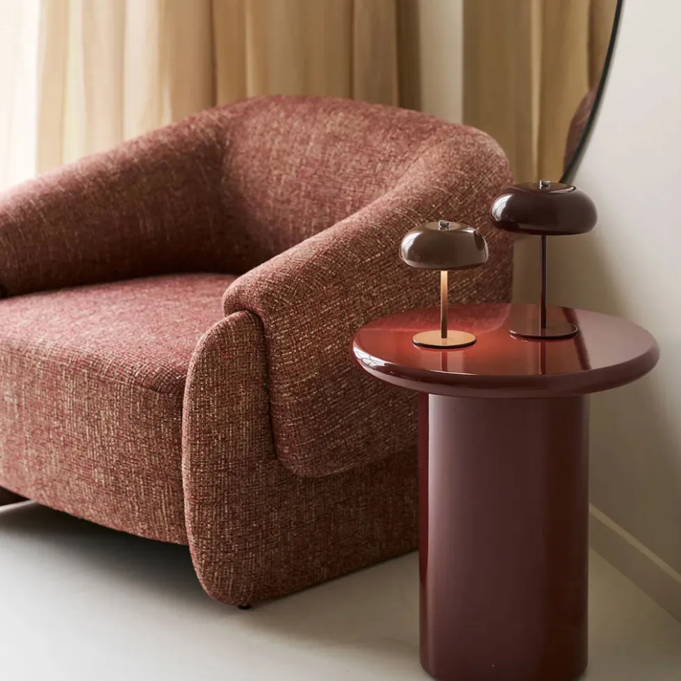 HAMILTONY Fauteuil lounge en tissu chiné