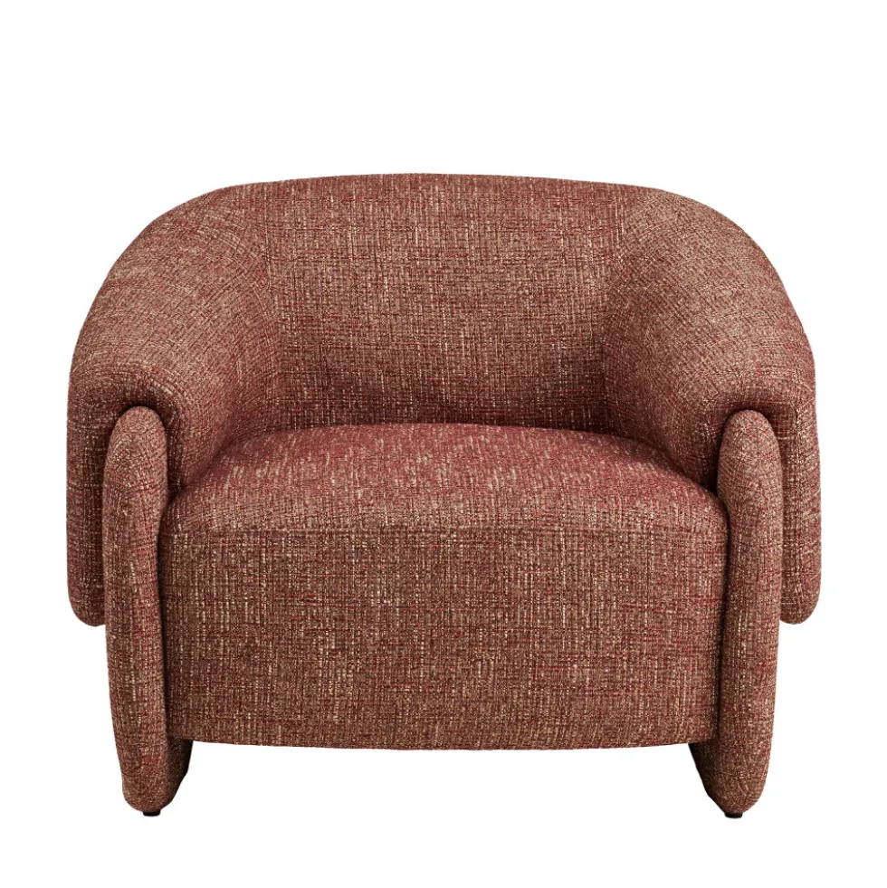 HAMILTONY Fauteuil lounge en tissu chiné