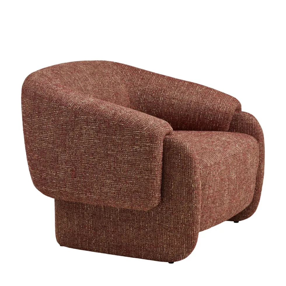 HAMILTONY Fauteuil lounge en tissu chiné